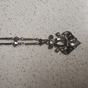 Maurices Dark Rustic Gold Fashion Necklace with Jewel Tones